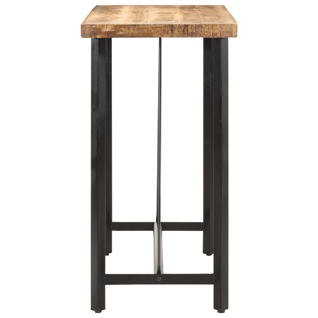 Bar table, 110x55x107cm, solid mango wood and iron