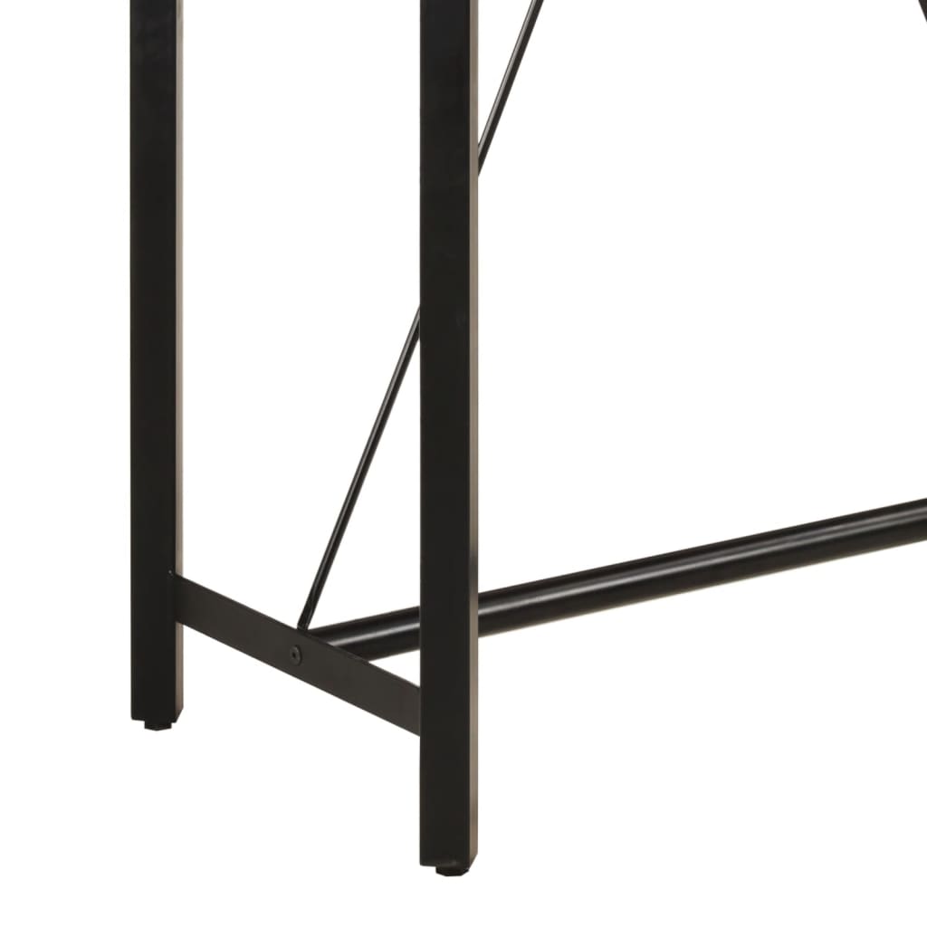 Bar table, 110x55x107cm, solid mango wood and iron