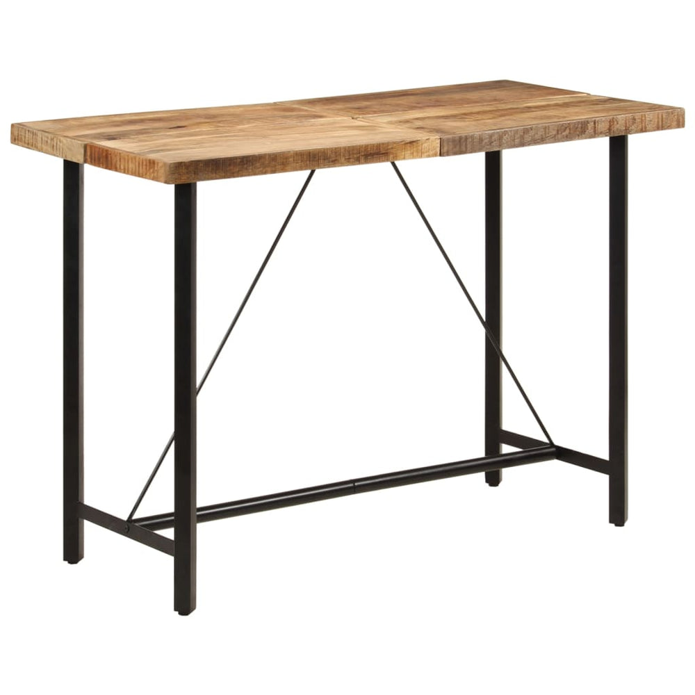 Bar table, 150x70x107cm, solid mango wood and iron