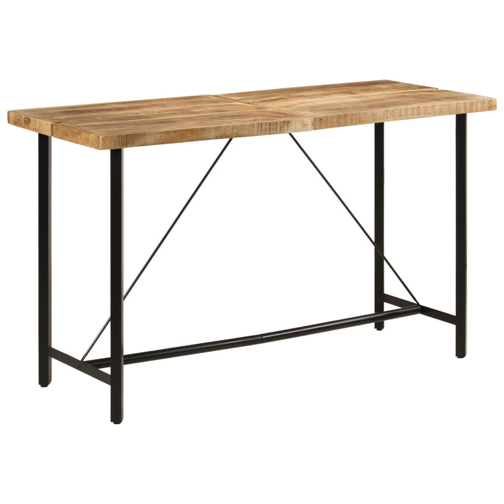 Bar table, 180x70x107cm, solid mango wood and iron