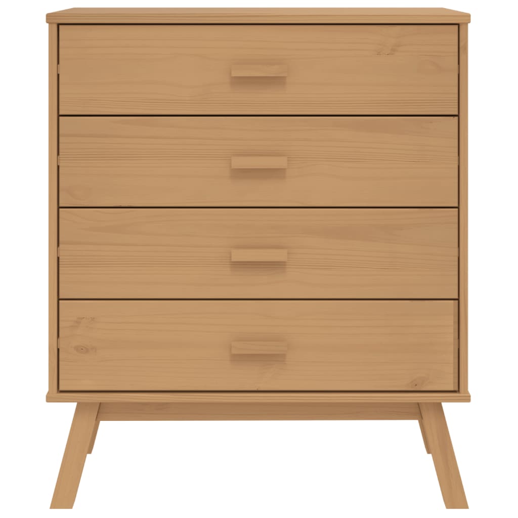 Chest of drawers OLDEN, brown, solid pine