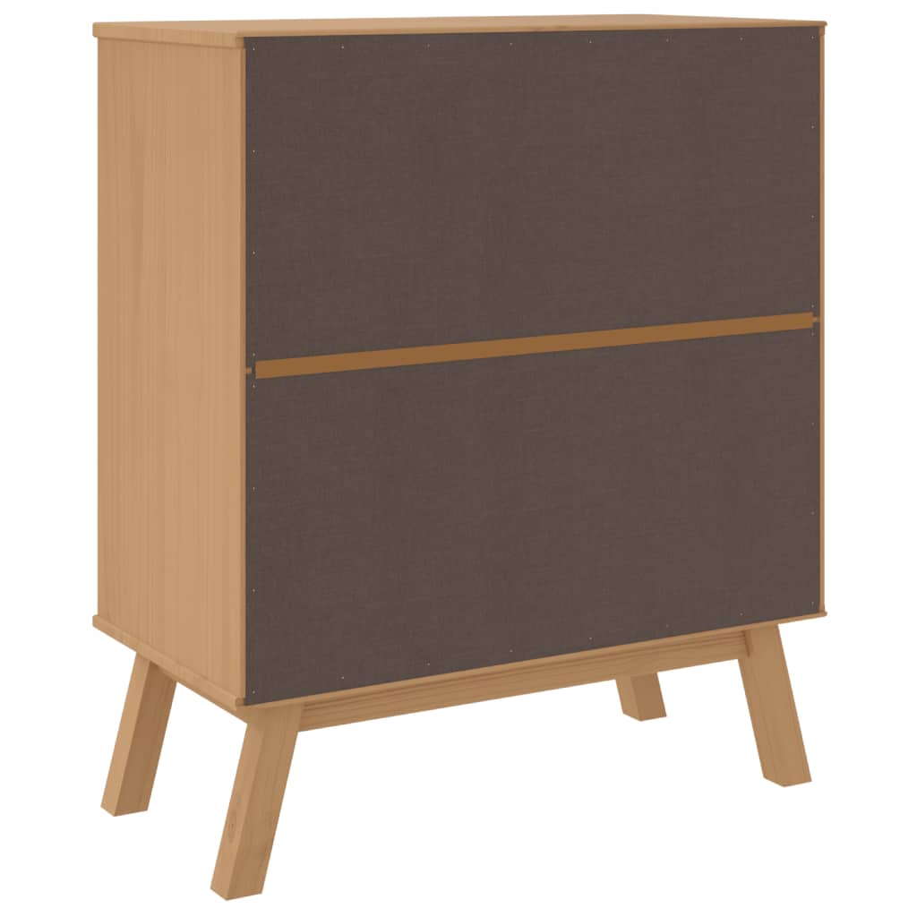 Chest of drawers OLDEN, brown, solid pine