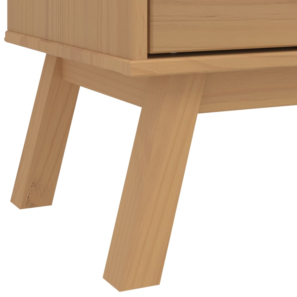 Chest of drawers OLDEN, brown, solid pine
