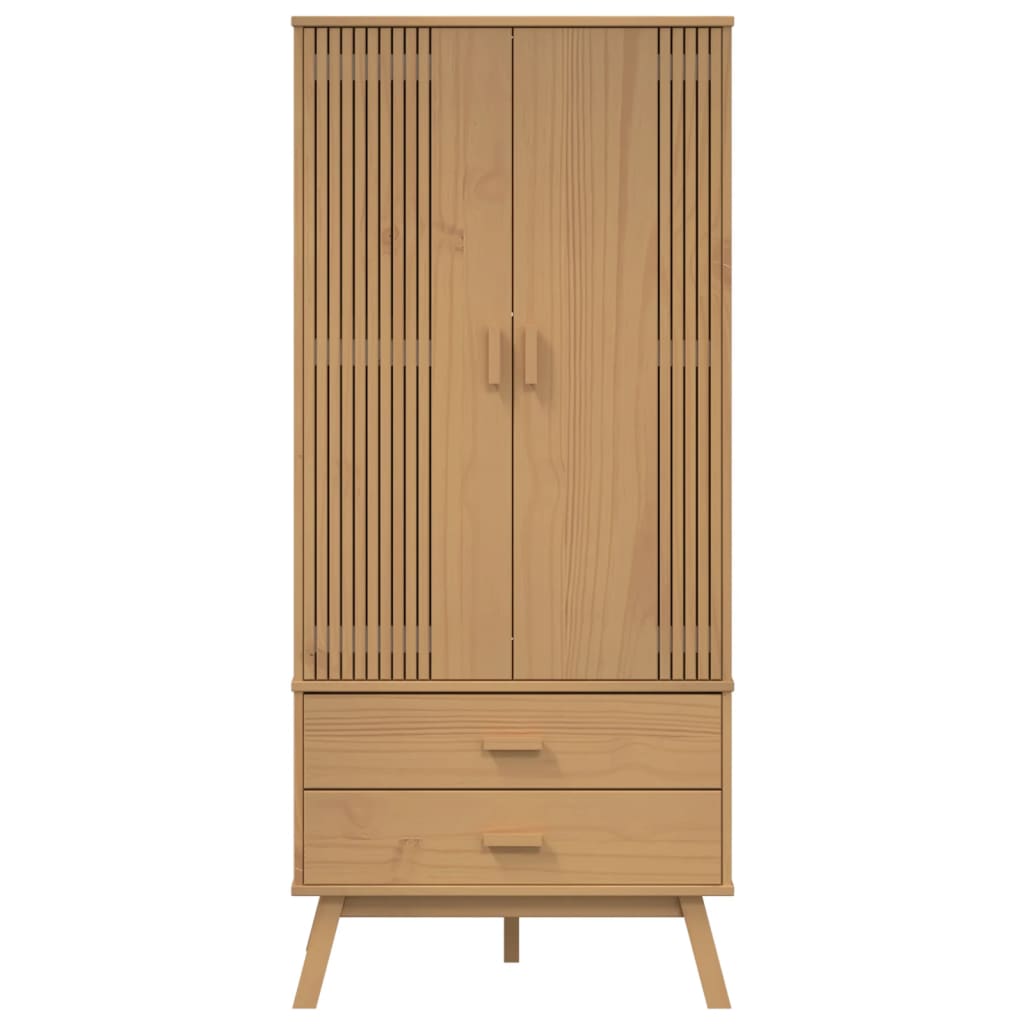 Drabužių spinta OLDEN, ruda, 76,5x53x172cm, pušies masyvas