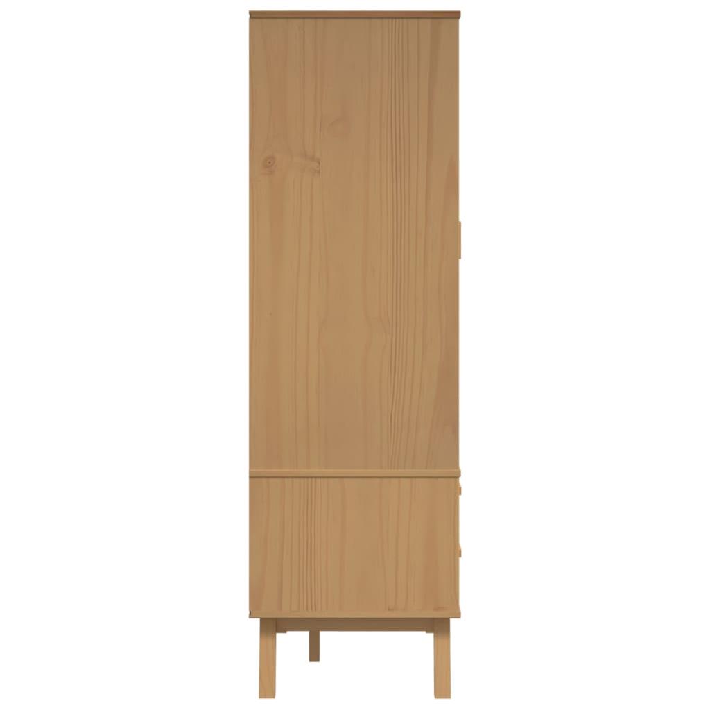 Drabužių spinta OLDEN, pilka/ruda, 76,5x53x172cm, pušis