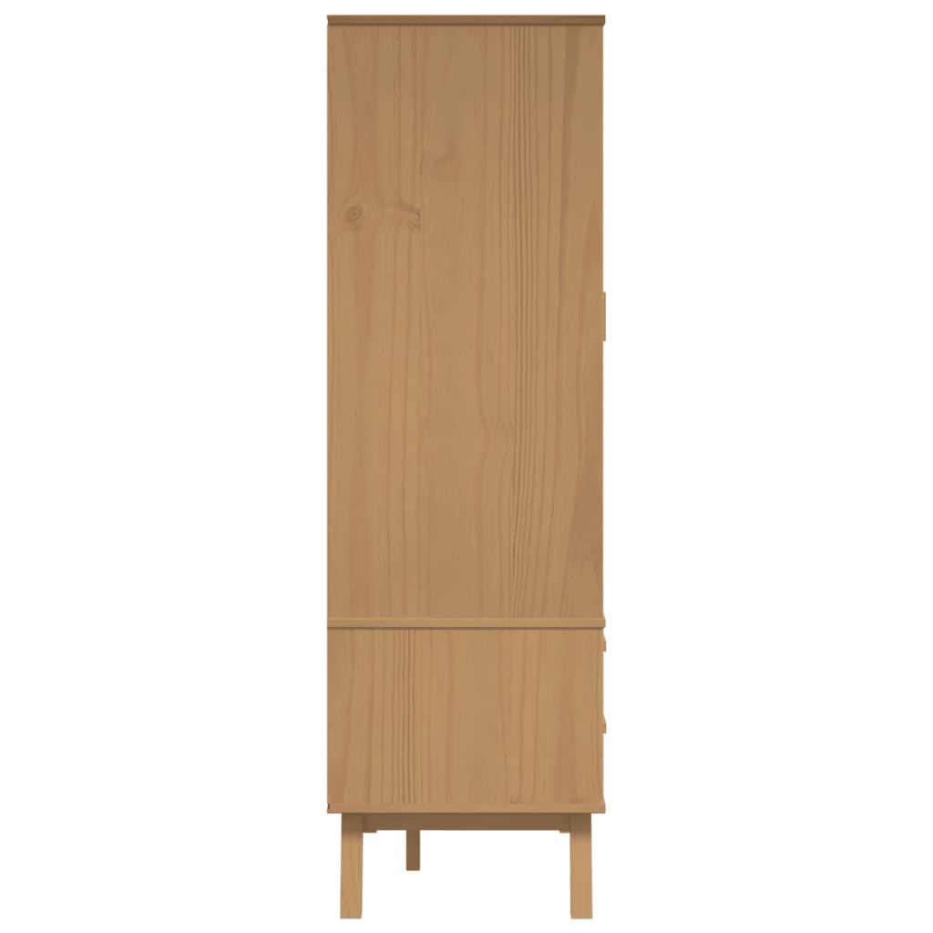 Drabužių spinta OLDEN, balta/ruda, 76,5x53x172cm, pušis