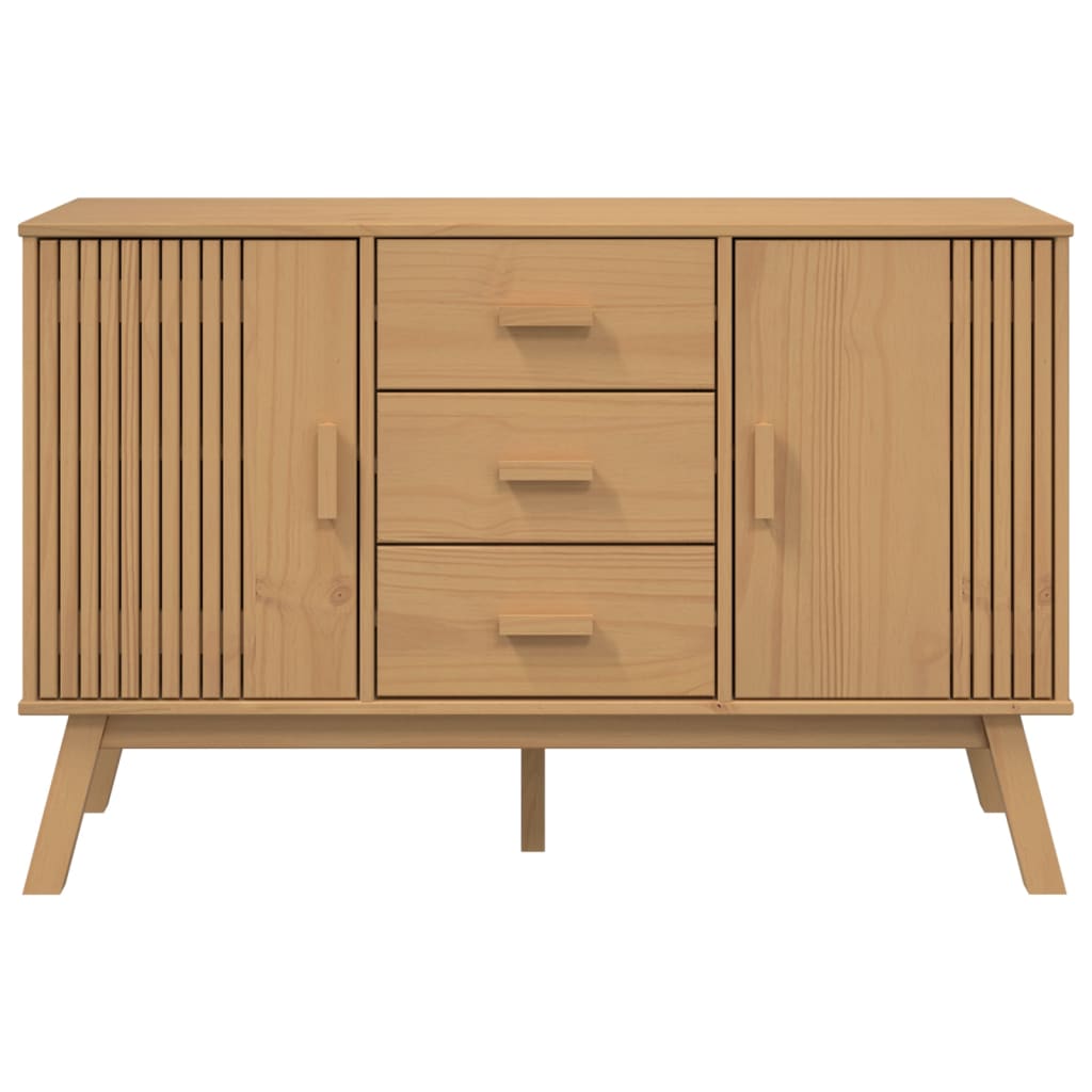 Sānu skapītis OLDEN, brūns, 114x43x73,5cm, priedes masīvkoks
