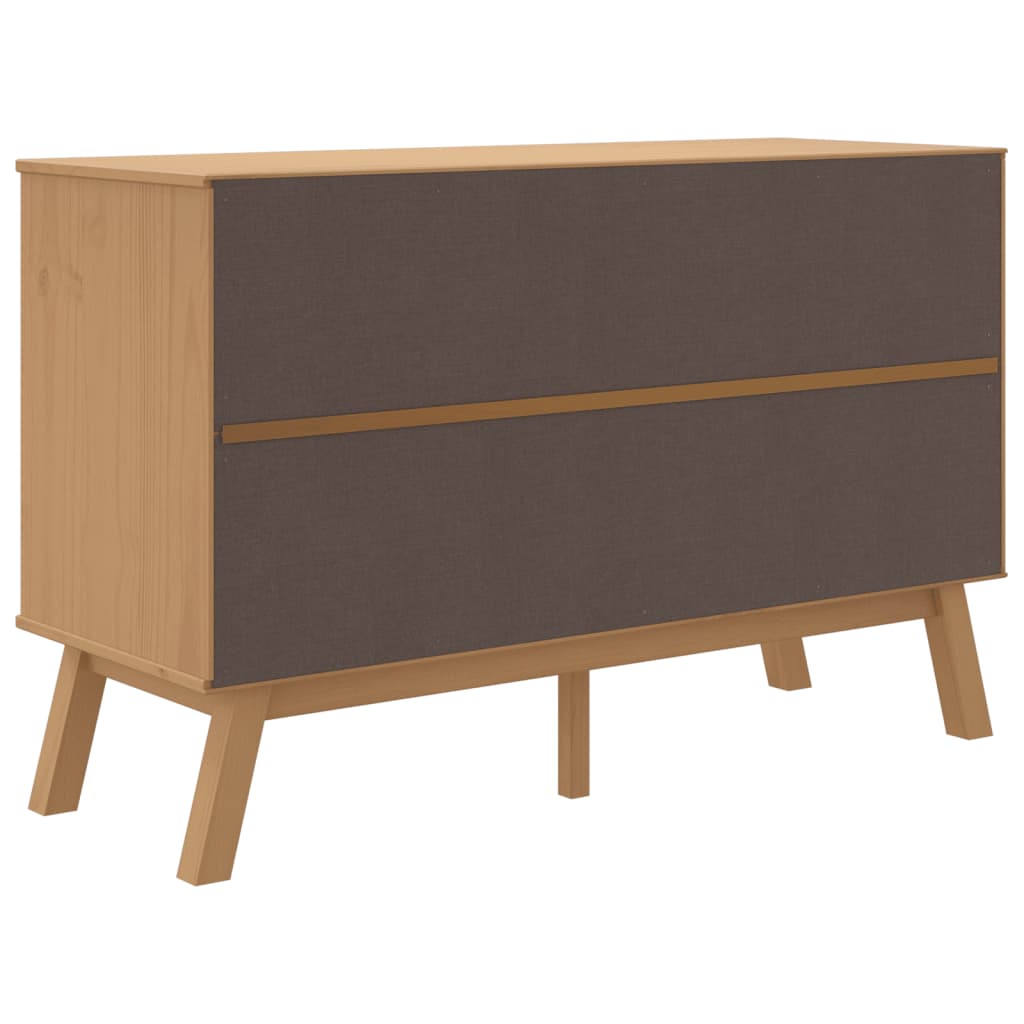 Sānu skapītis OLDEN, brūns, 114x43x73,5cm, priedes masīvkoks