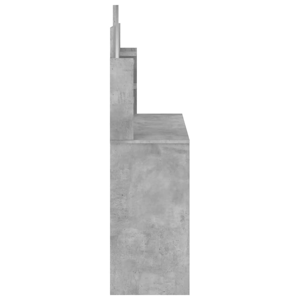 Dressing Table with Mirror, Concrete Grey, 96x39x142cm