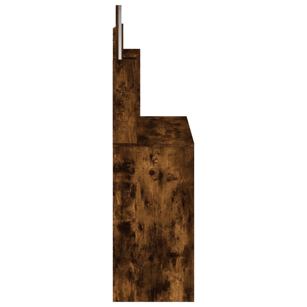 Dressing table with mirror, smoky oak, 96x39x142cm