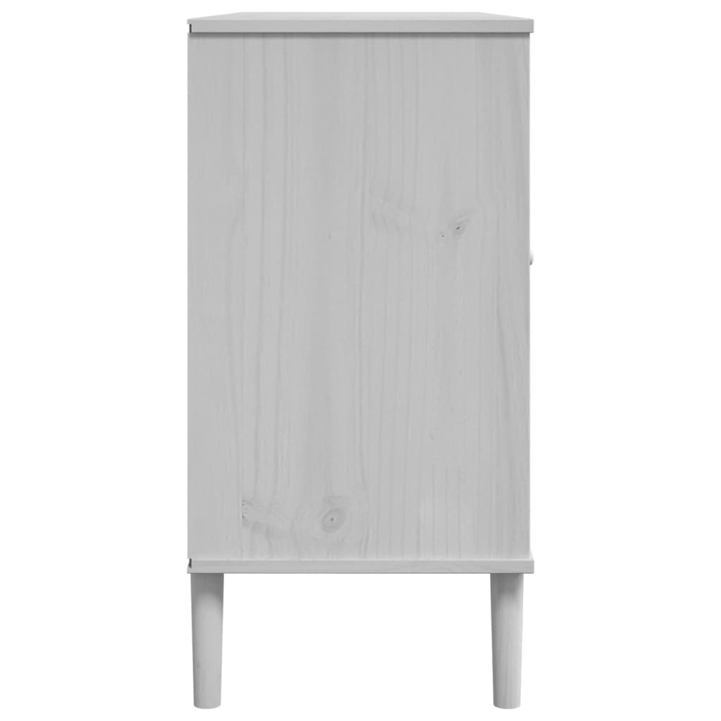 Sideboard SENJA, white, 112x40x80cm, solid pine
