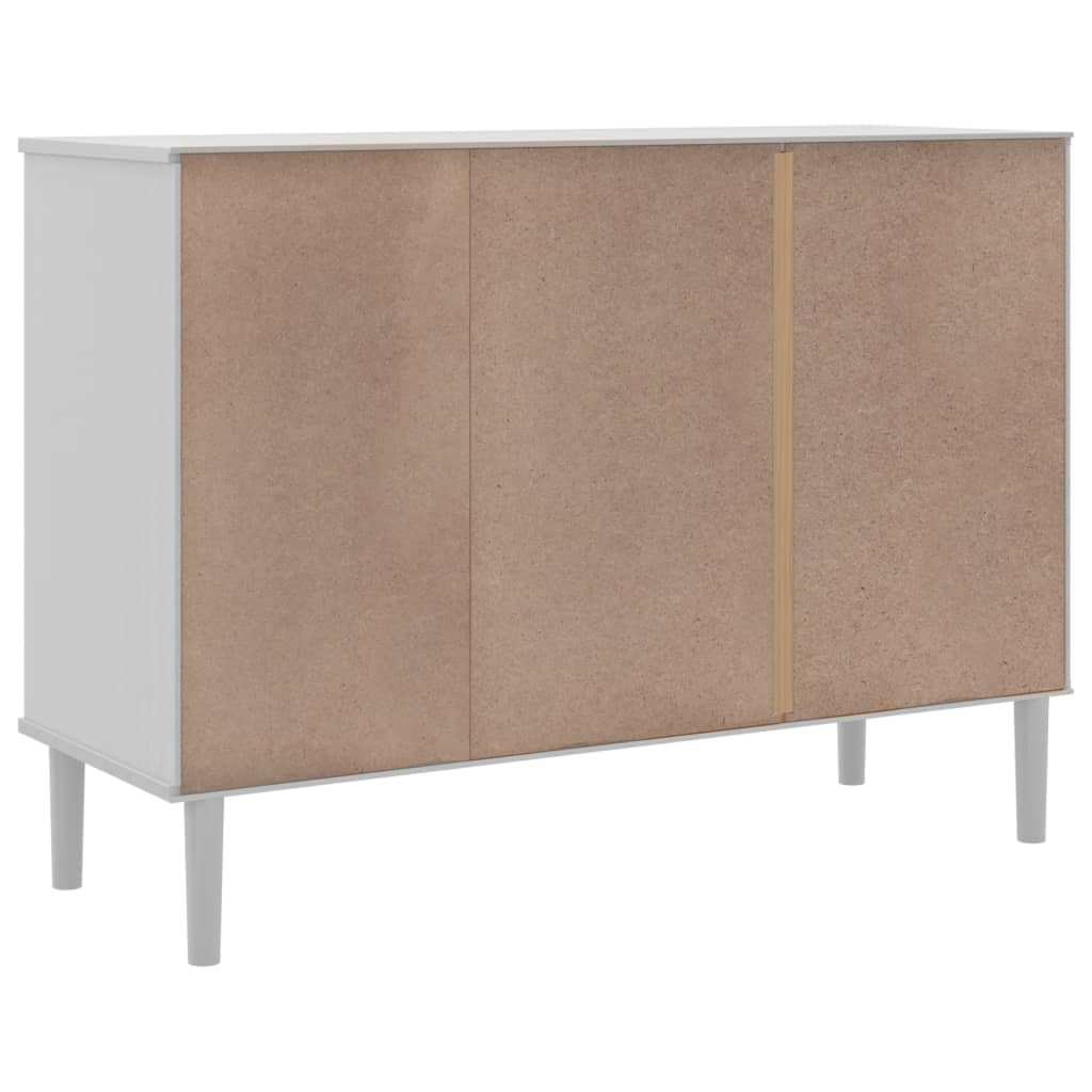 Sideboard SENJA, white, 112x40x80cm, solid pine