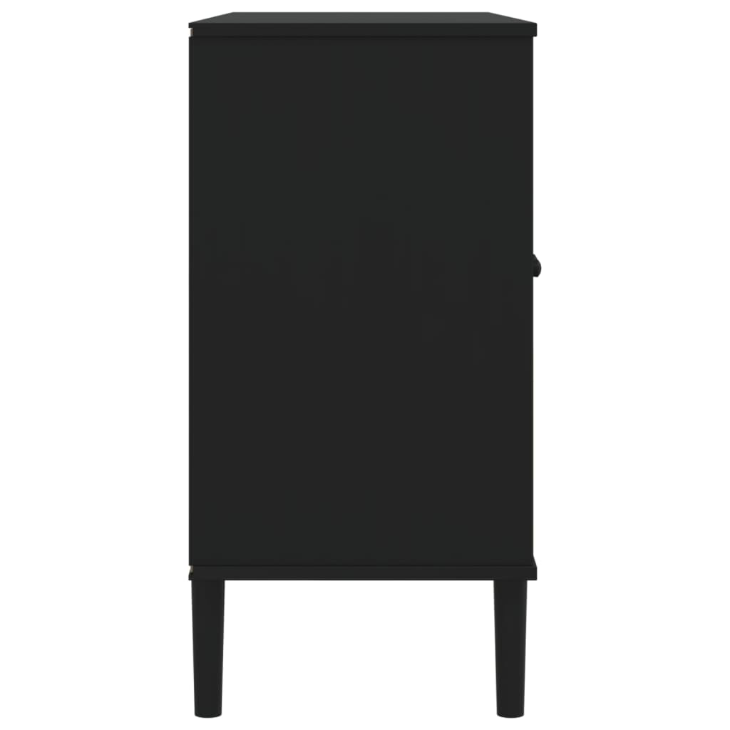 Sideboard SENJA, black, 112x40x80cm, solid pine