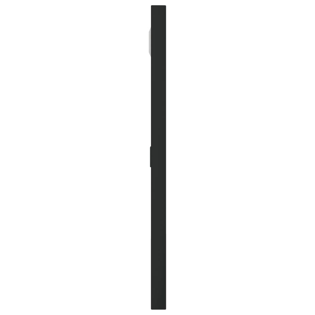 Wall mirror, black, 30x30 cm, iron, square