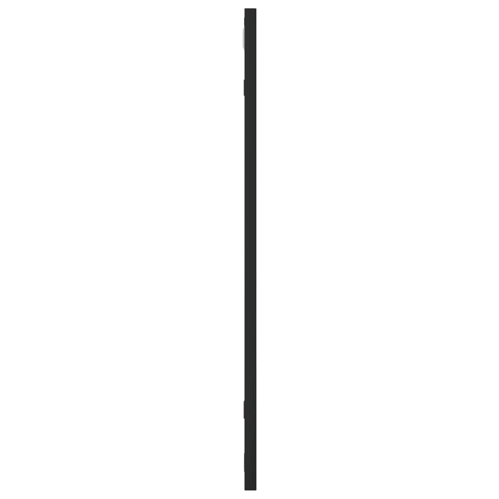 Wall mirror, black, 60x60cm, iron, square
