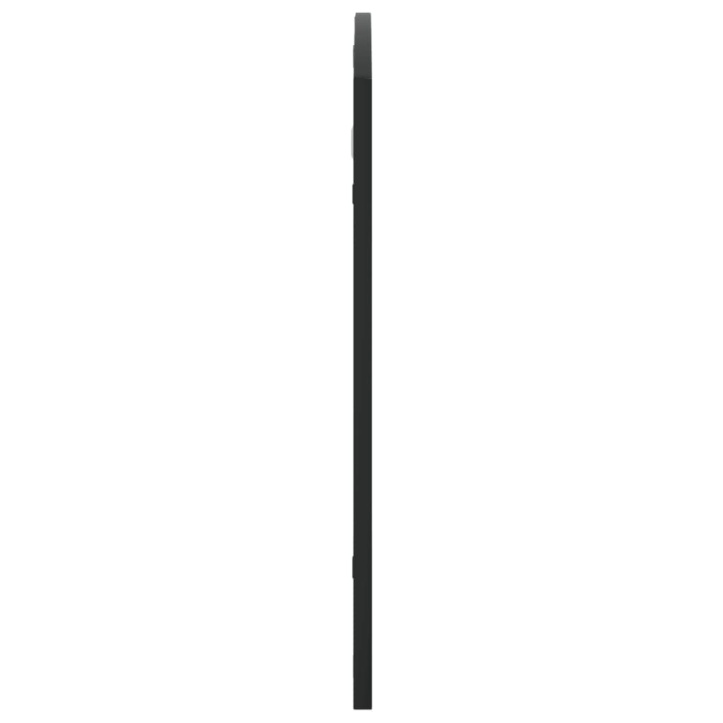 Wall mirror, black, 100x60cm, iron, arched