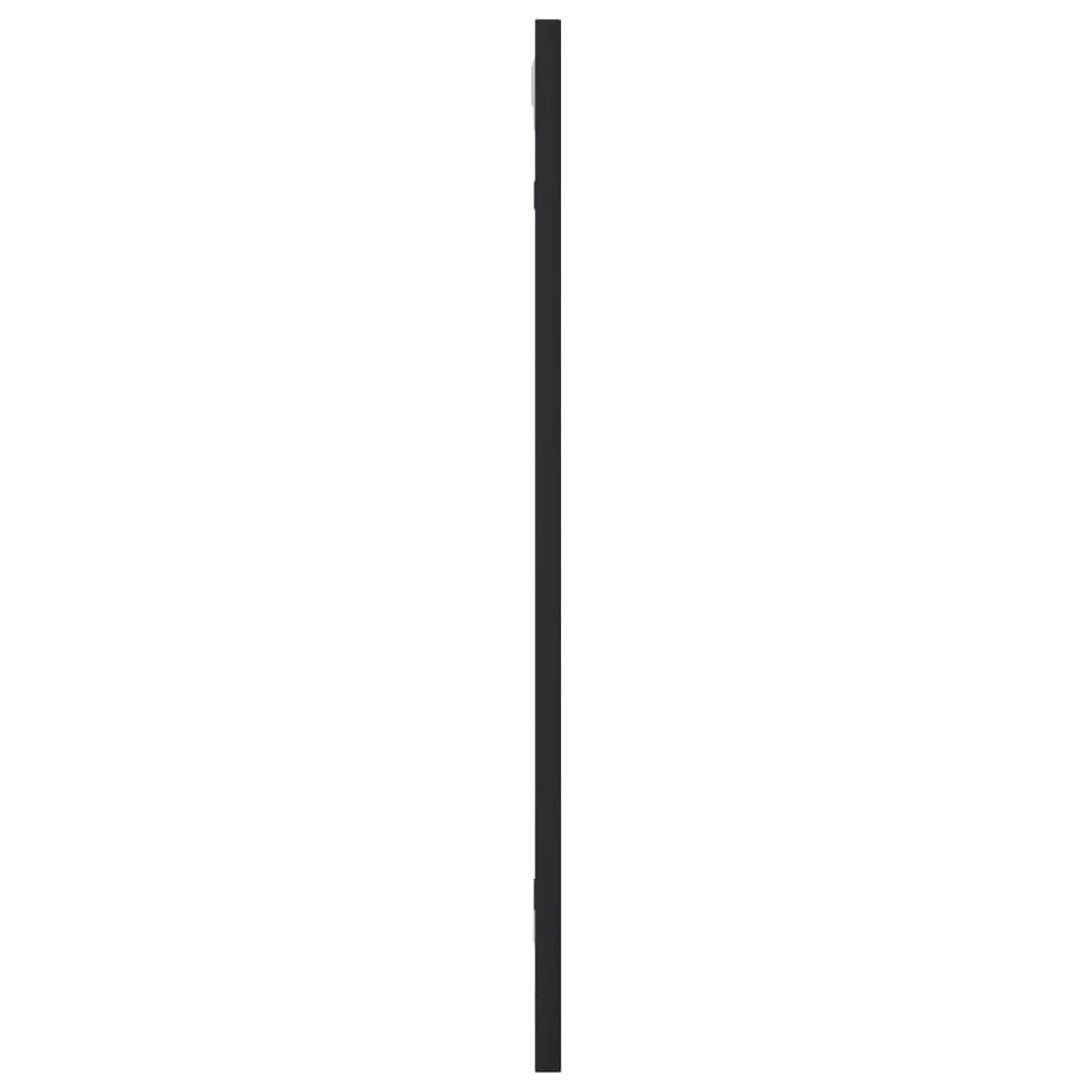 Wall mirror, black, 30x60cm, iron, rectangular