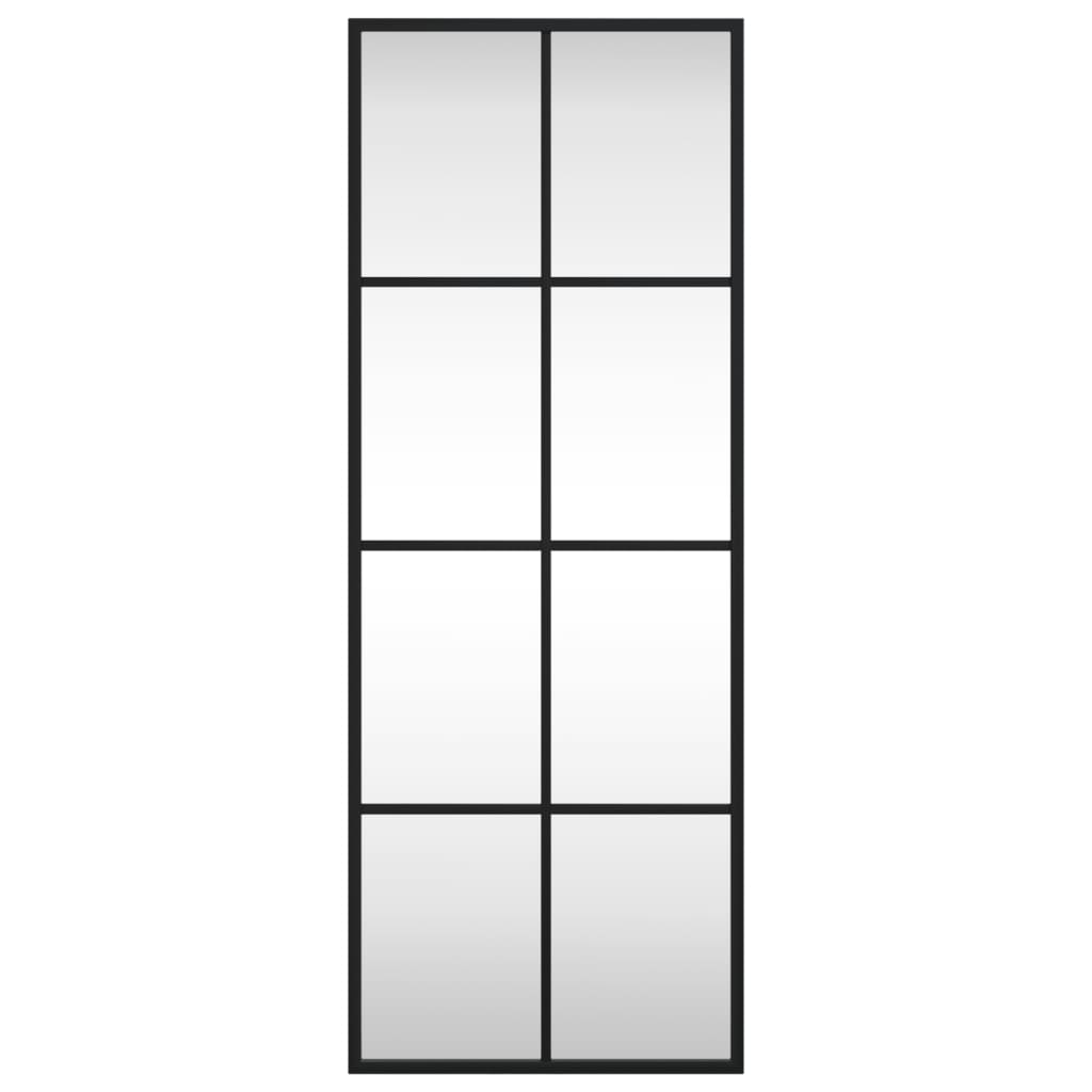 Sieninis veidrodis, juodas, 30x80cm, geležis, stačiakampis