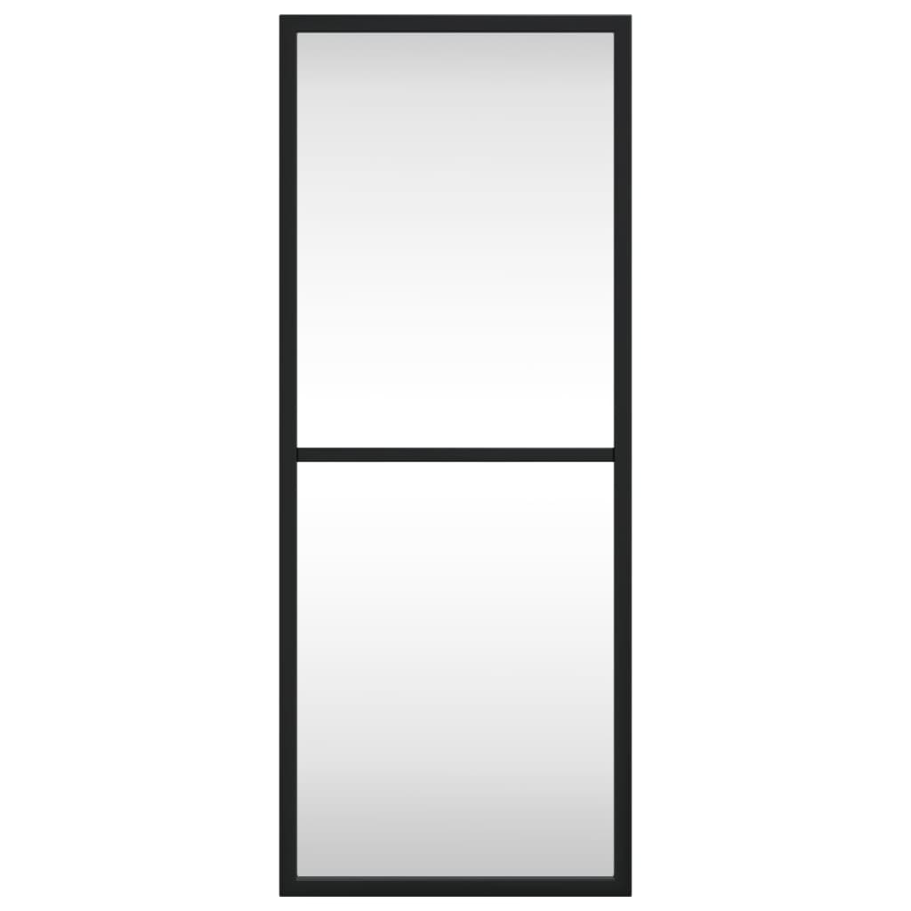 Wall mirror, black, 20x50cm, iron, rectangular