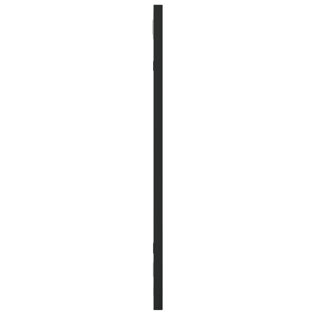 Wall mirror, black, 20x50cm, iron, rectangular