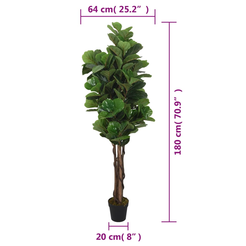 Artificial fiddle-leaf fig, green, 180cm, 232 leaves