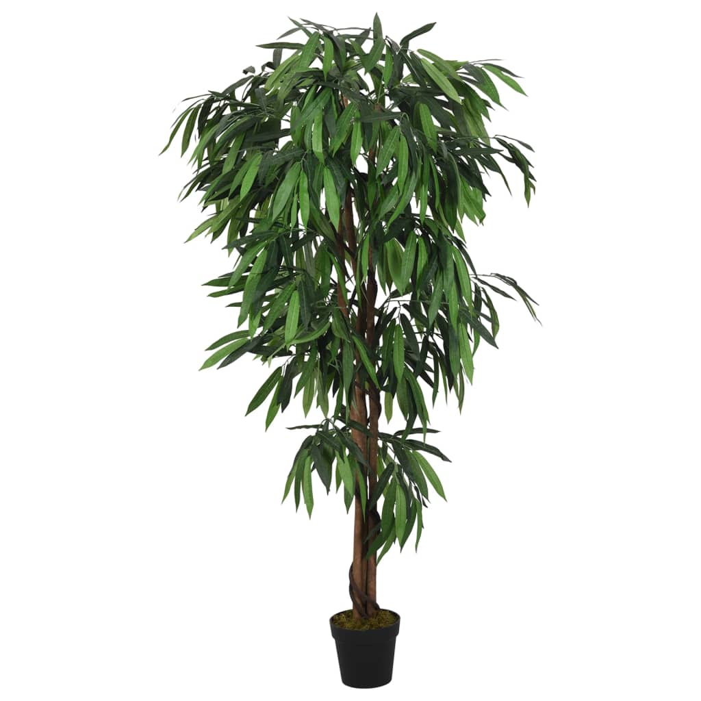 Mākslīgais mango koks, zaļā krāsā, 150 cm, 600 lapas