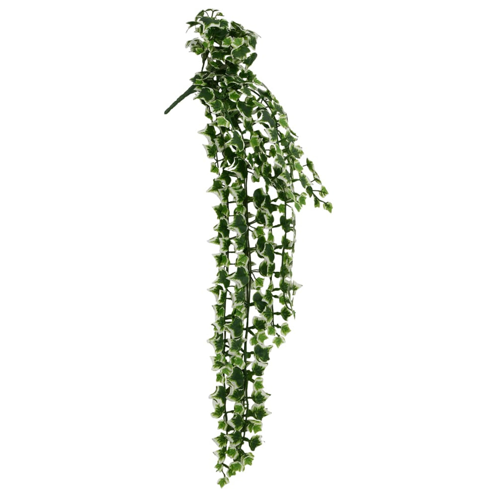 Dirbtiniai pakabinami augalai, 12vnt., žali ir balti, 90cm