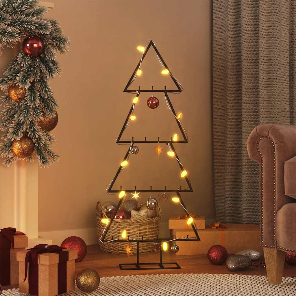 Metal Christmas tree, MEADOW ARCTIC, black, 125cm.