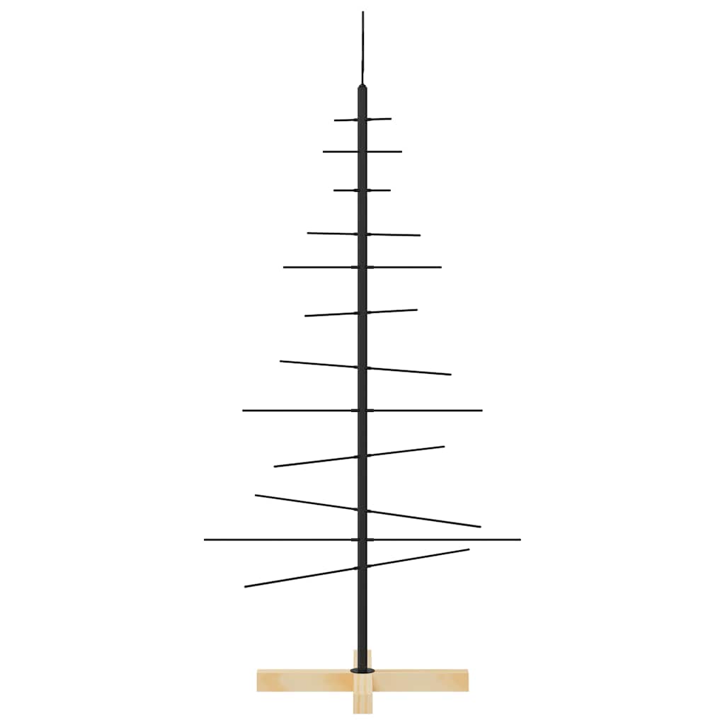 POLAR GROVE metal Christmas tree, with wooden base, black, 120 cm.
