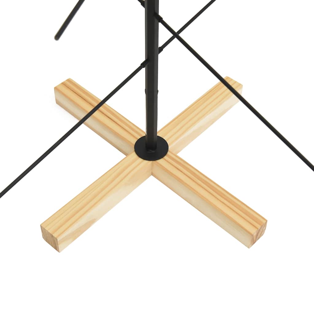 POLAR GROVE metal Christmas tree, with wooden base, black, 120 cm.