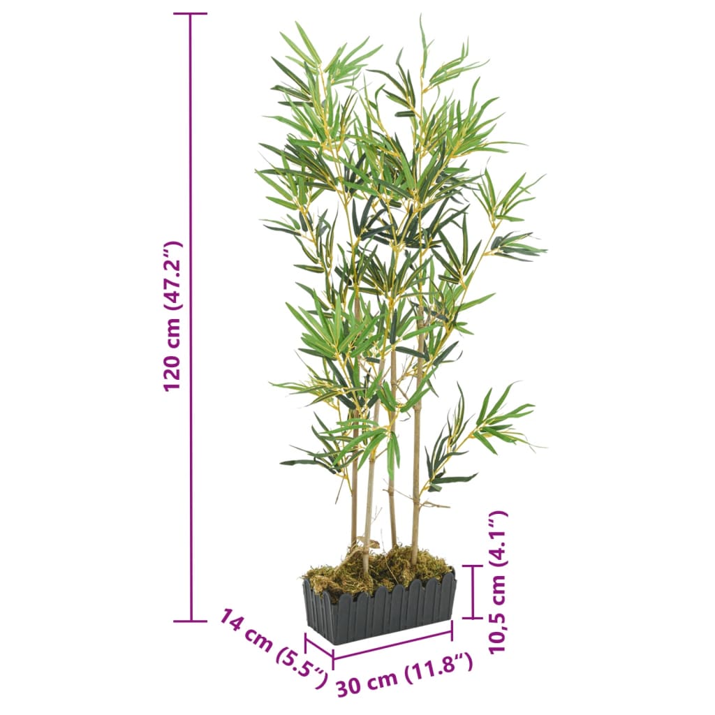 Artificial bamboo, green, 120cm, 552 leaves