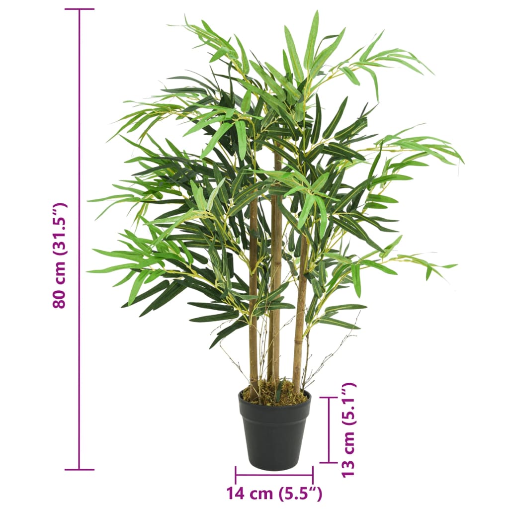 Artificial bamboo, green, 80cm, 500 leaves