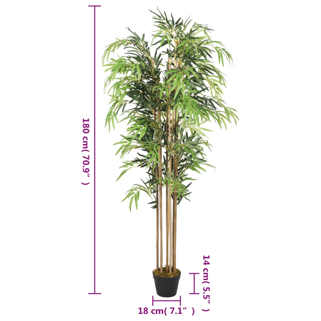 Artificial bamboo, green, 180cm, 1605 leaves