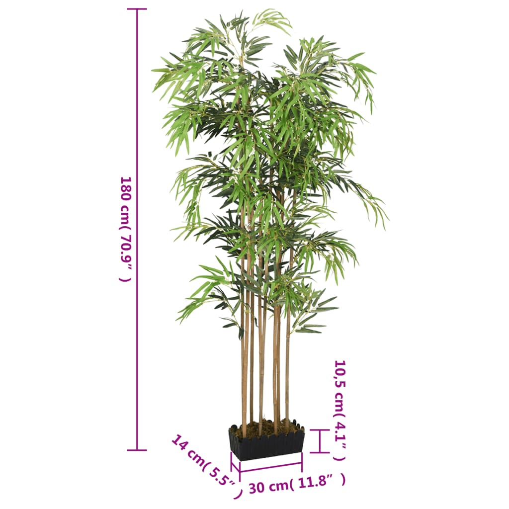 Artificial bamboo, green, 180cm, 1605 leaves