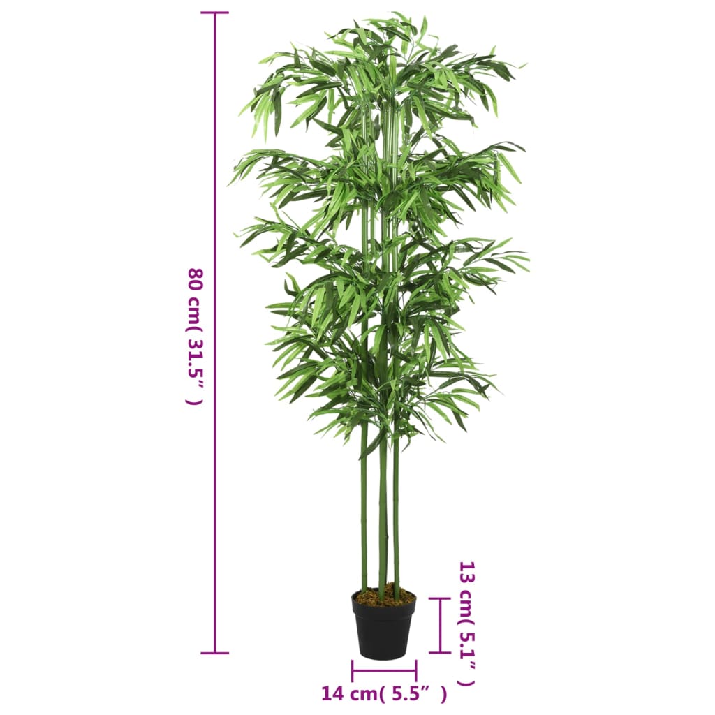 Artificial bamboo, green, 80cm, 240 leaves