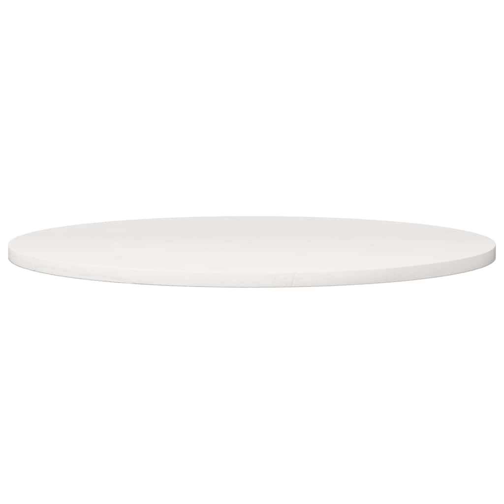 Galda virsma, balta, 90x3cm, priedes masīvkoks, apaļa