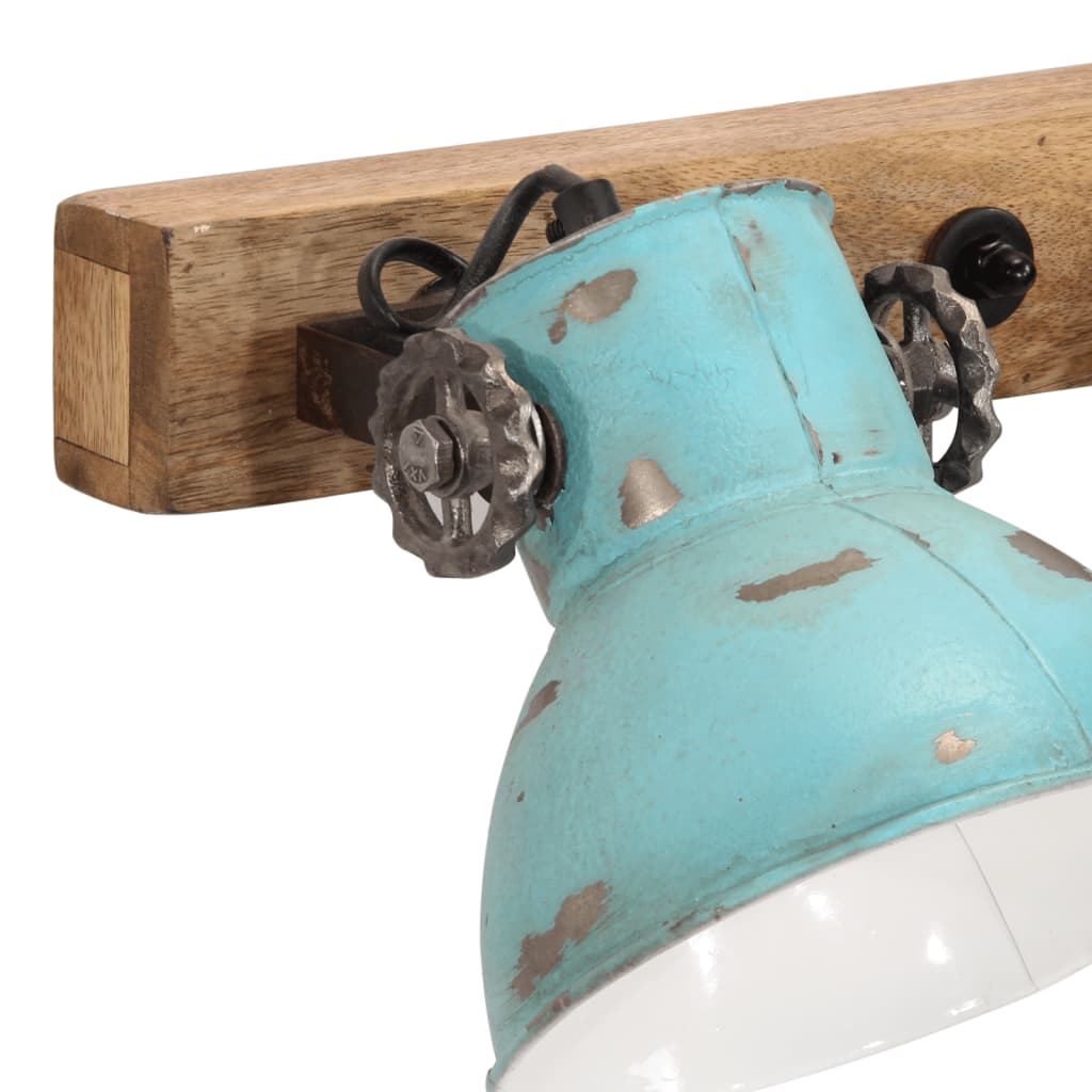 Sienas lampa, balināta zila, 90x25cm, 25W, E27