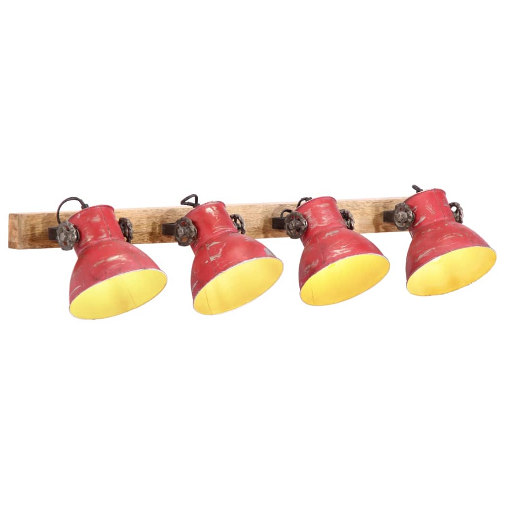 Sienas lampa, balināta sarkana, 90x25cm, 25W, E27