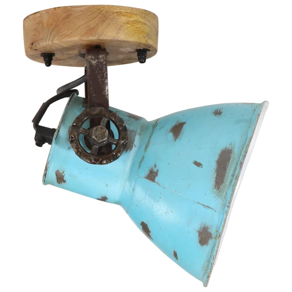 Sienas lampa, balināti zila, 11,5x11,5x25cm, 25W