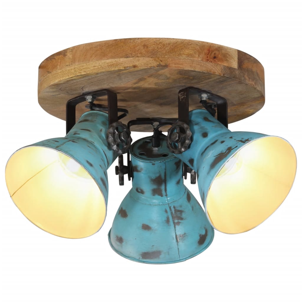 Griestu lampa, balināta zila, 35x35x25cm, 25W, E27