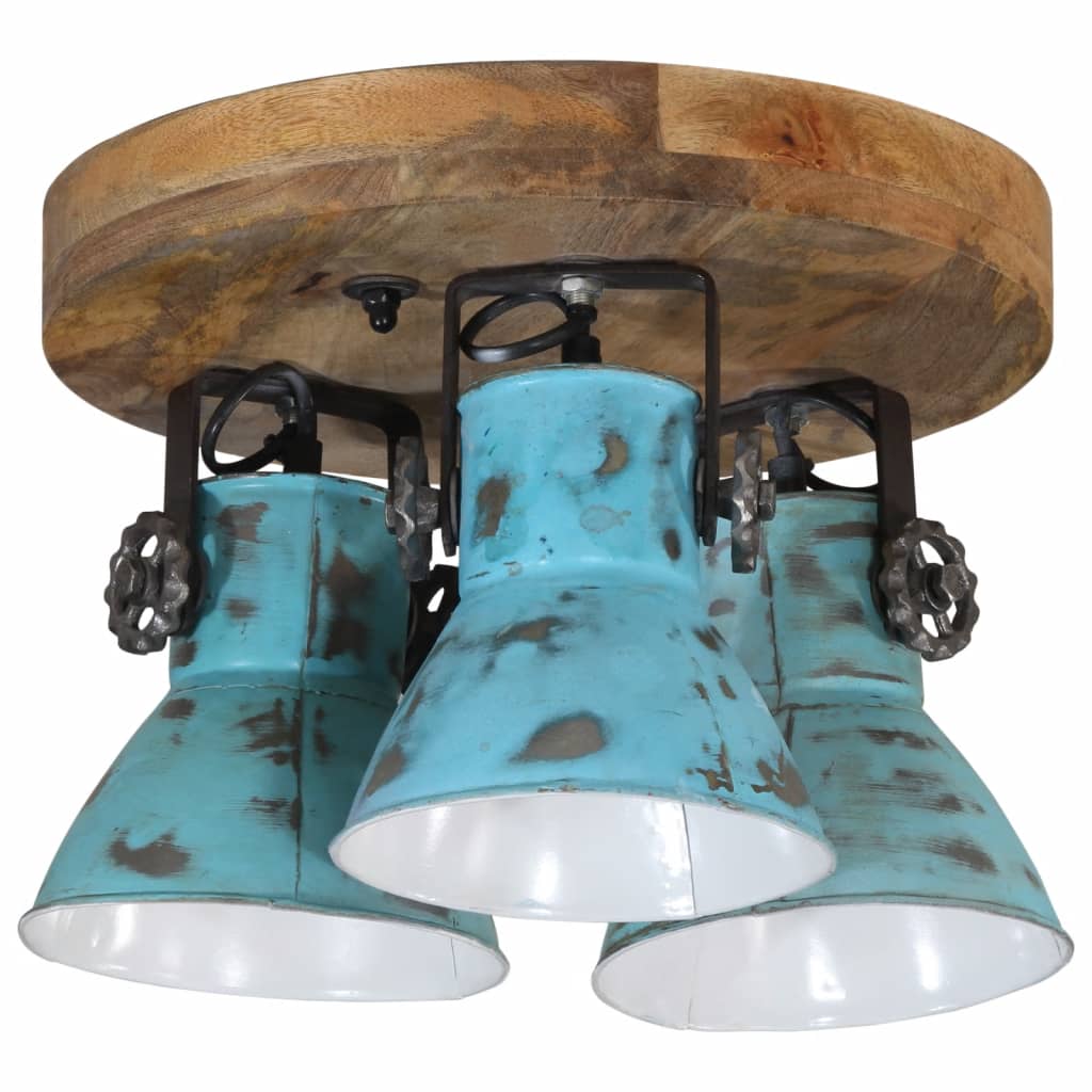 Griestu lampa, balināta zila, 35x35x25cm, 25W, E27