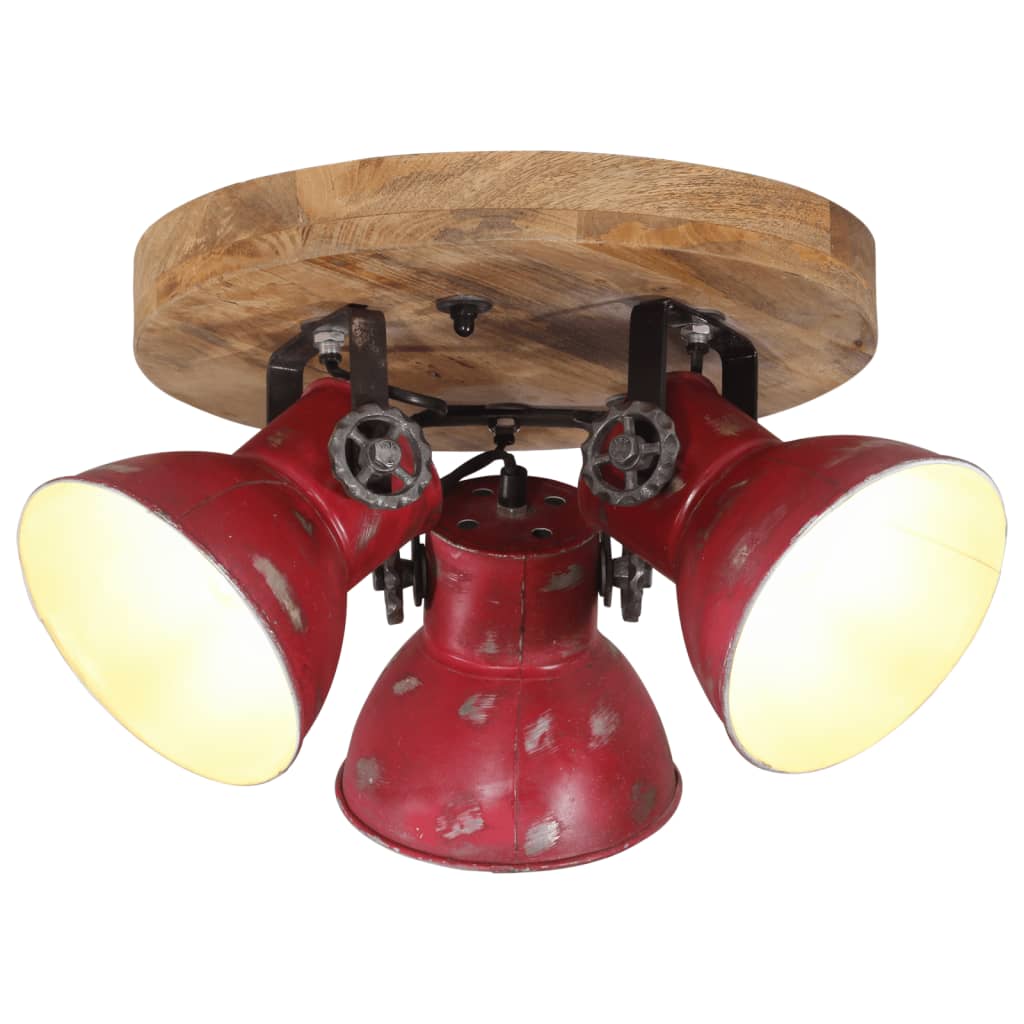 Griestu lampa, balināta sarkana, 35x35x25cm, 25W, E27