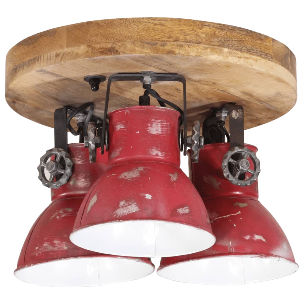 Griestu lampa, balināta sarkana, 35x35x25cm, 25W, E27