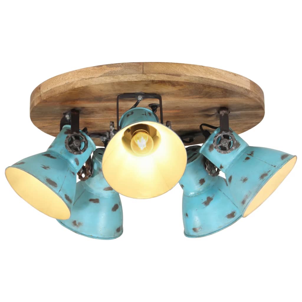 Ceiling light, whitewashed blue, 50x50x25cm, 25W, E27