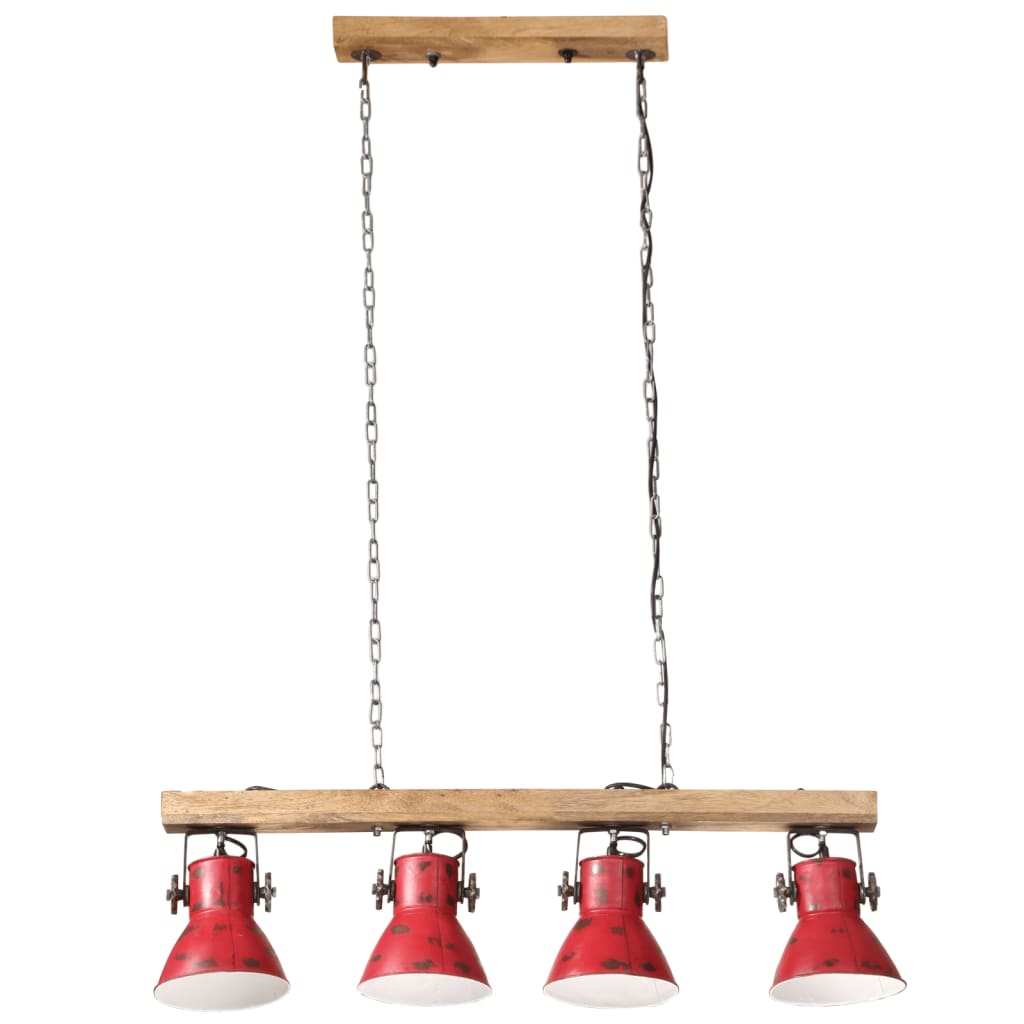 Griestu lampa, balināta sarkana, 90x24x111cm, 25W, E27