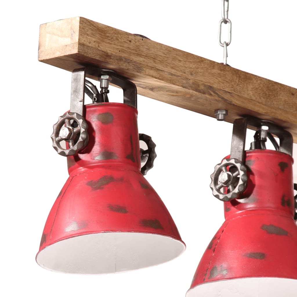 Griestu lampa, balināta sarkana, 90x24x111cm, 25W, E27