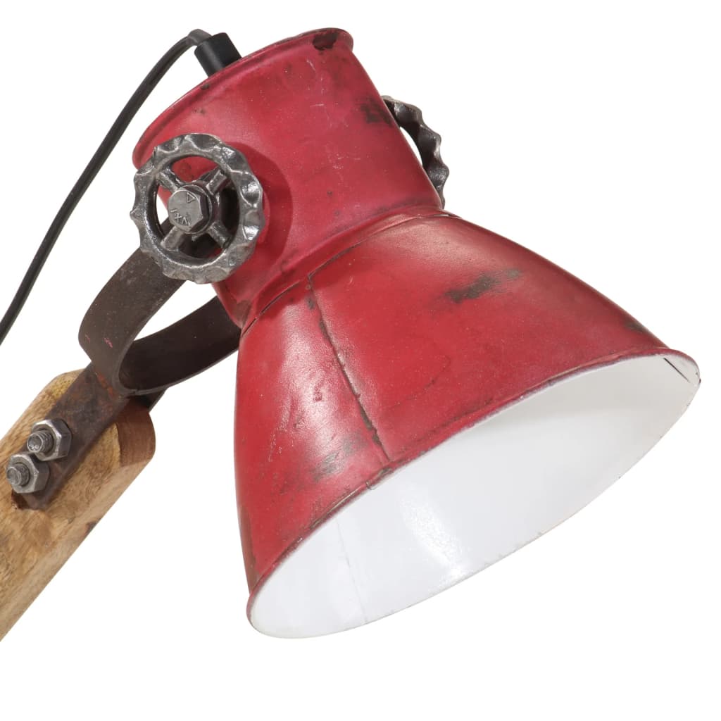 Rašomojo stalo šviestuvas, baltintas raudonas, 23x18x96cm, 25W