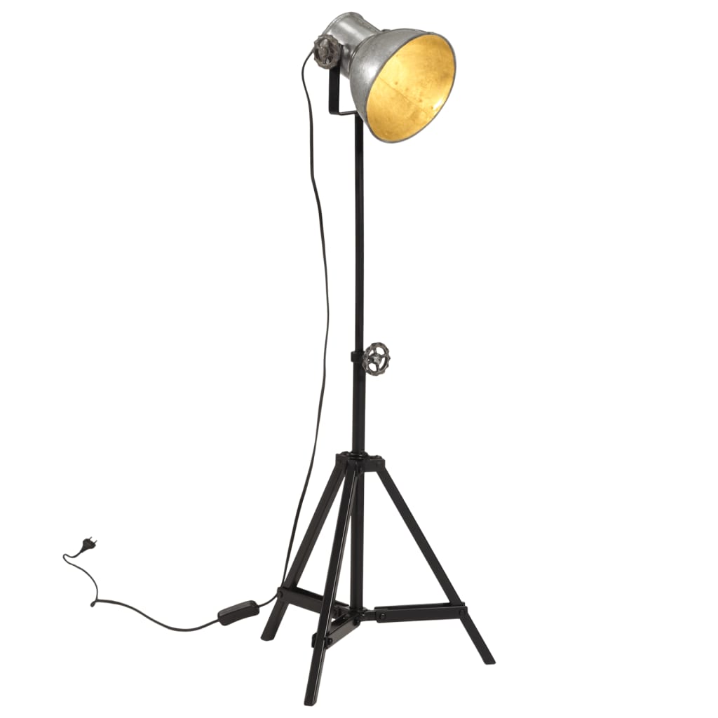 Stāvlampa, sudraba, 35x35x65/95cm, 25W, E27, vintāžas