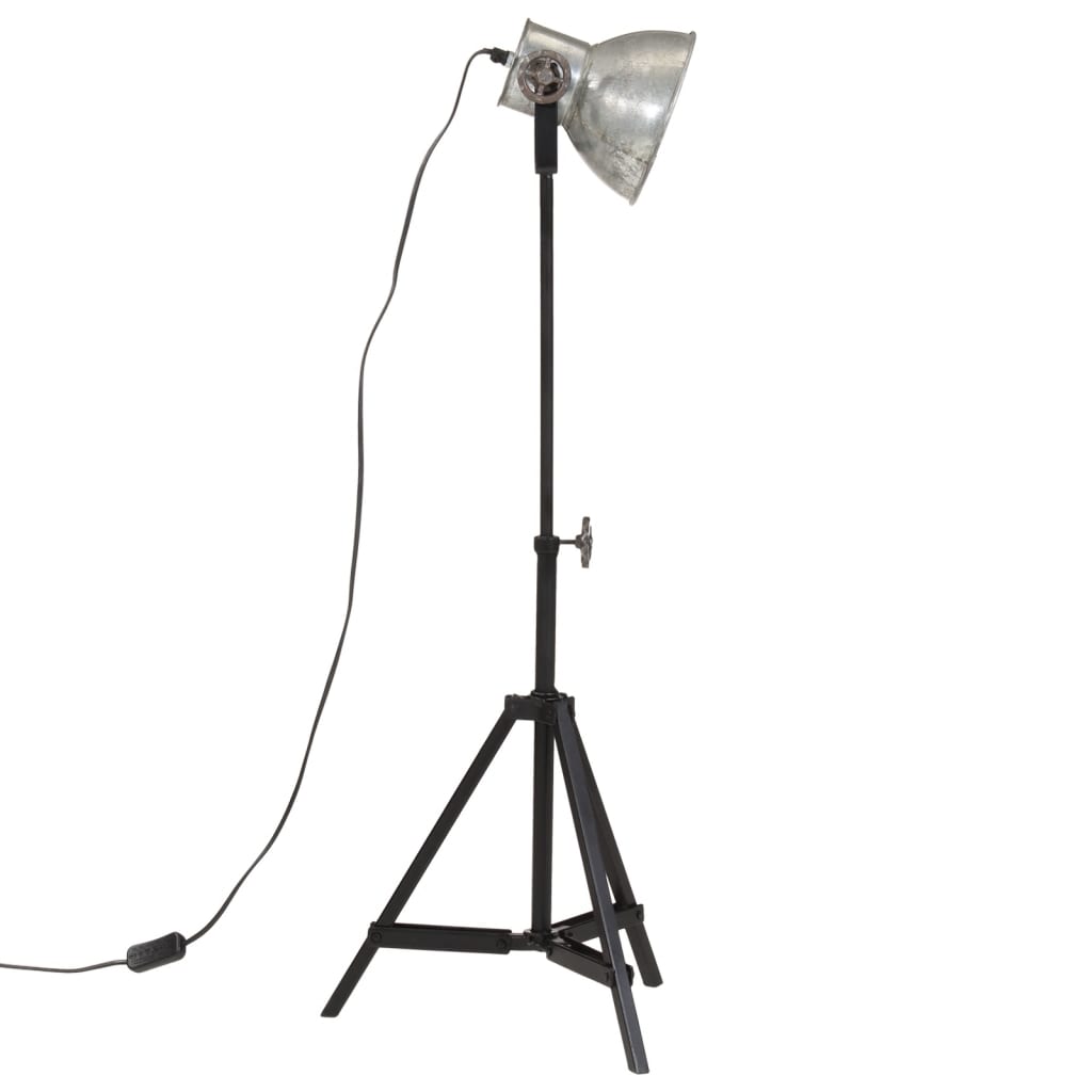 Stāvlampa, sudraba, 35x35x65/95cm, 25W, E27, vintāžas