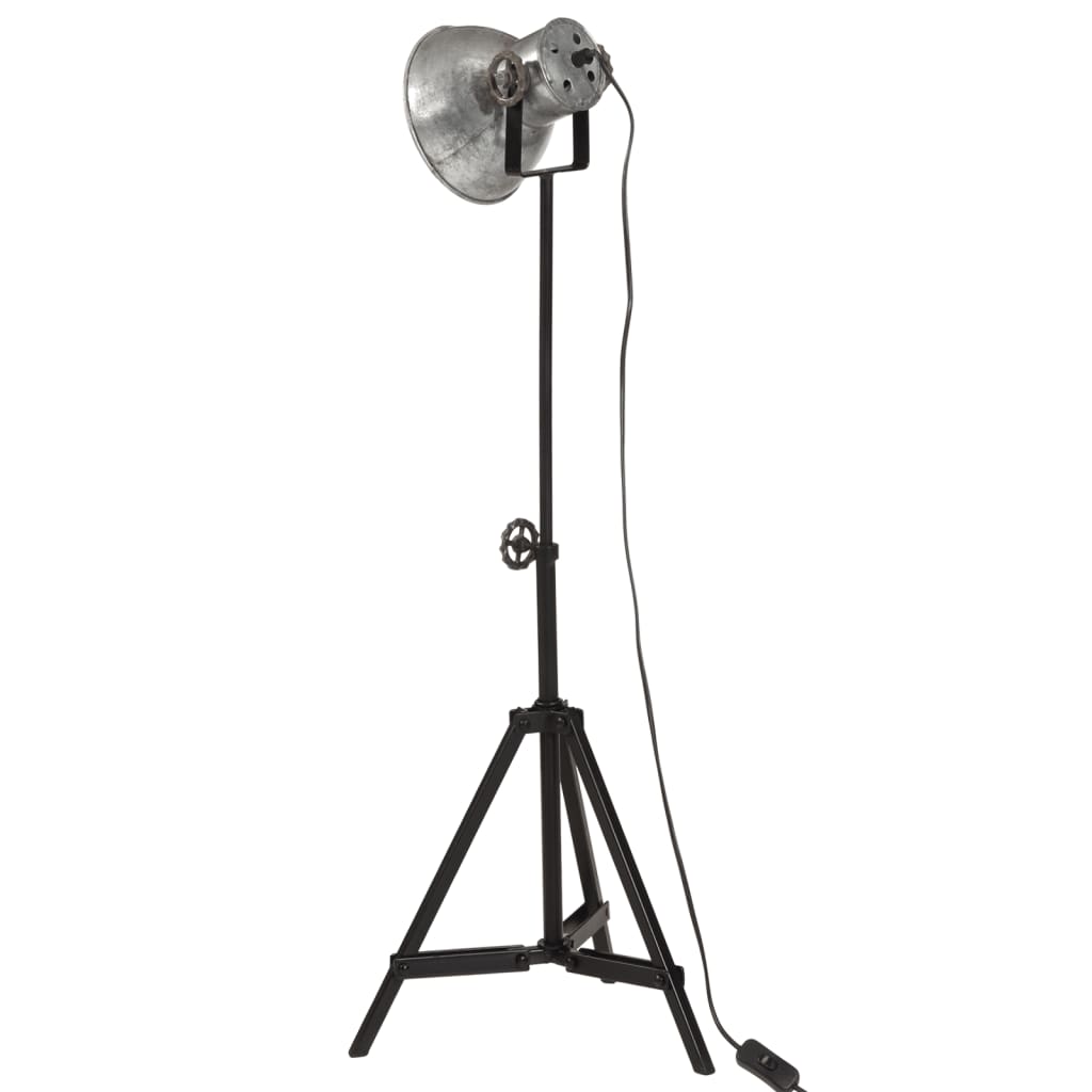 Stāvlampa, sudraba, 35x35x65/95cm, 25W, E27, vintāžas